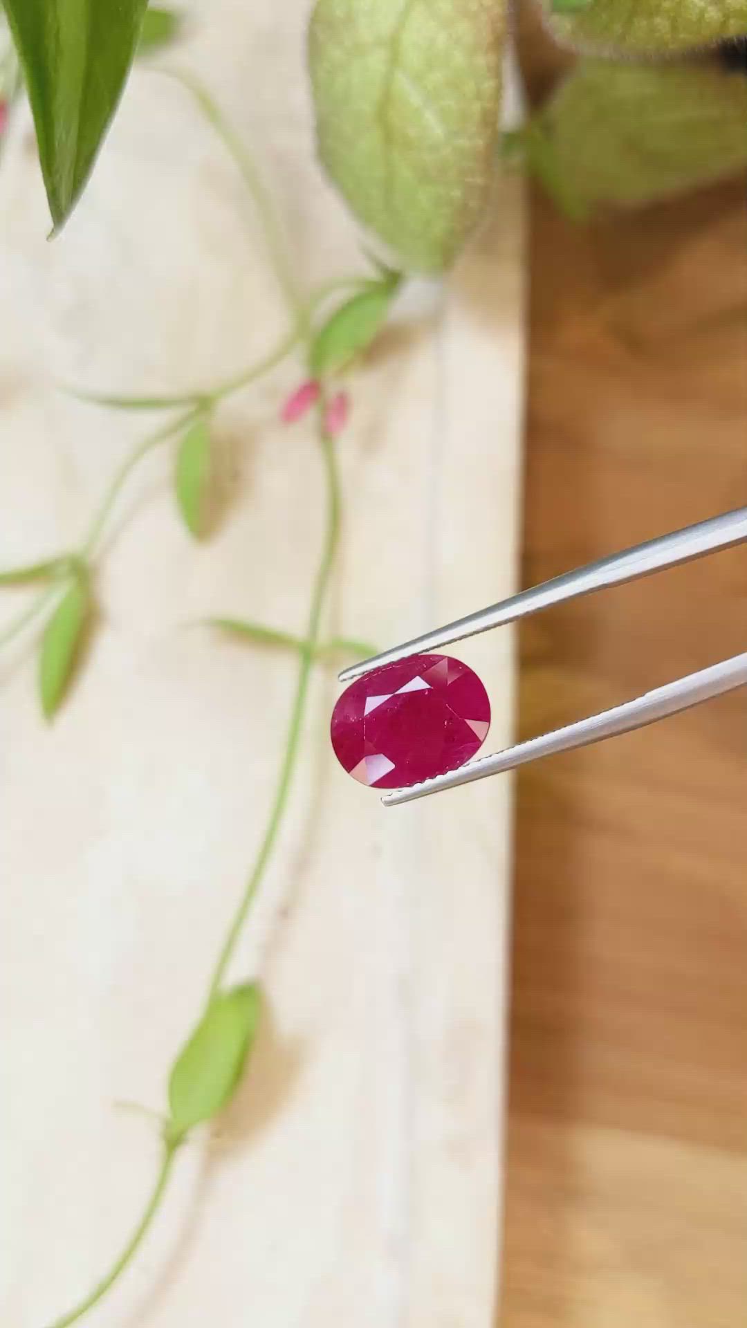 4.90 Ct. Ruby from Mozambique Size Video