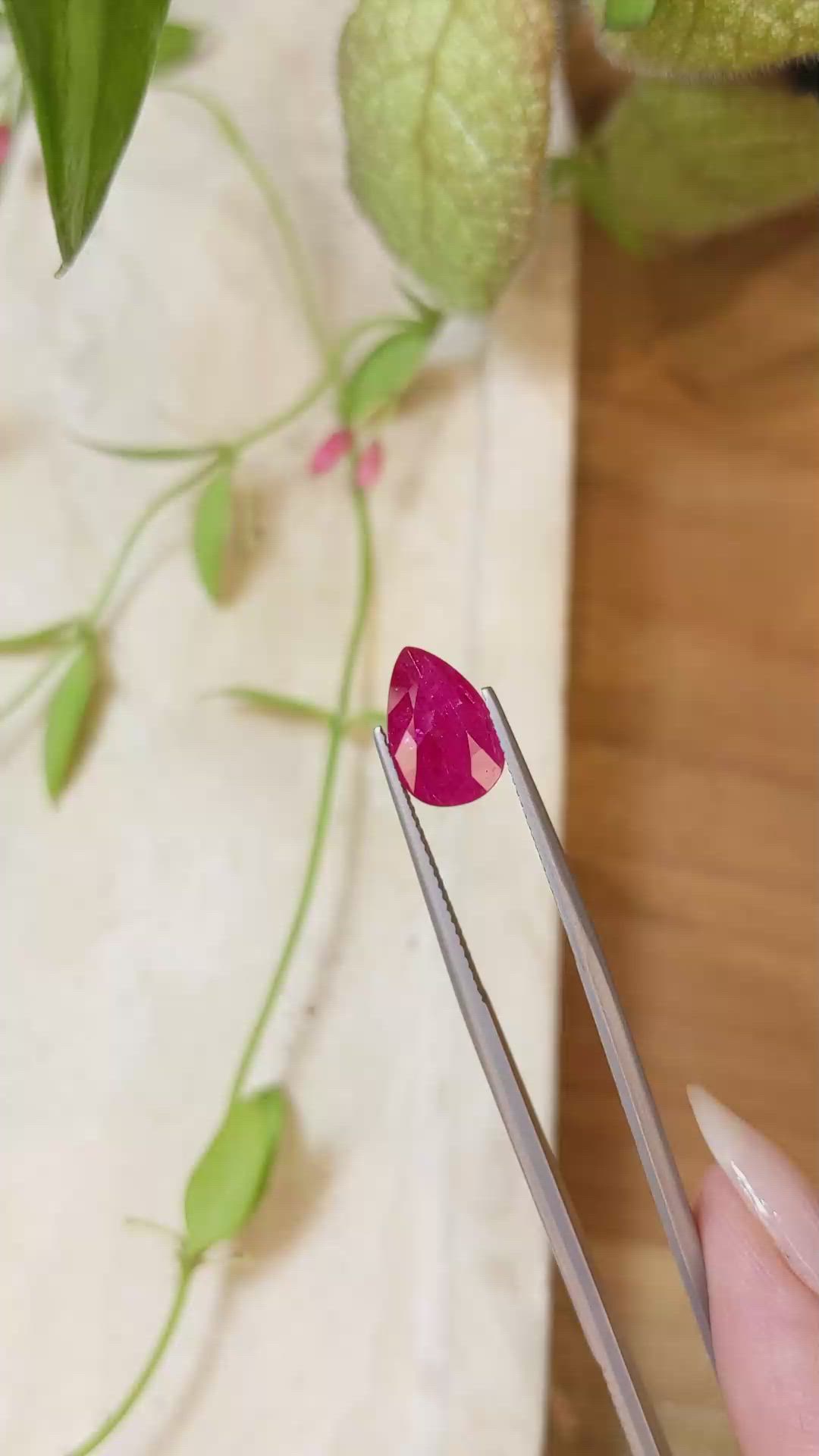 3.29 Ct. Ruby from Mozambique Size Video
