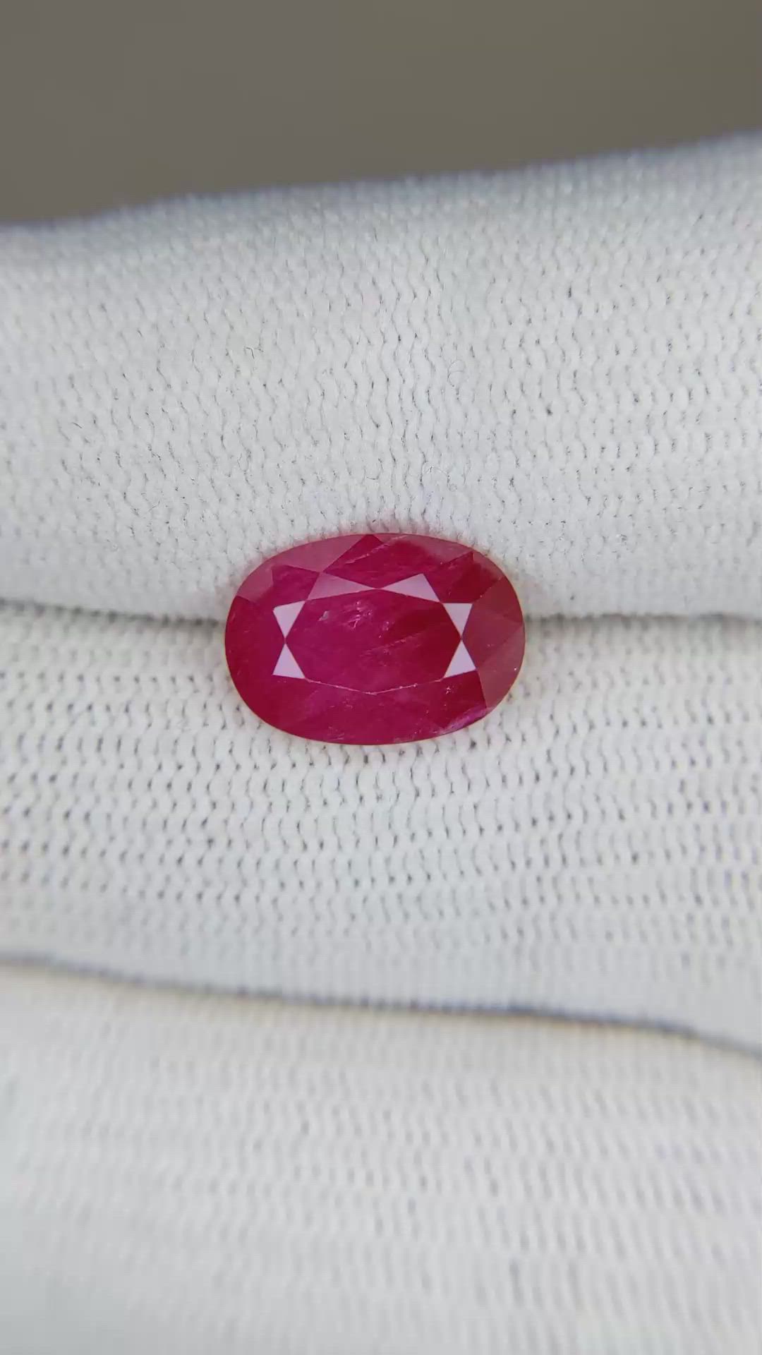 4.25 Ct. Ruby from Mozambique Size Video