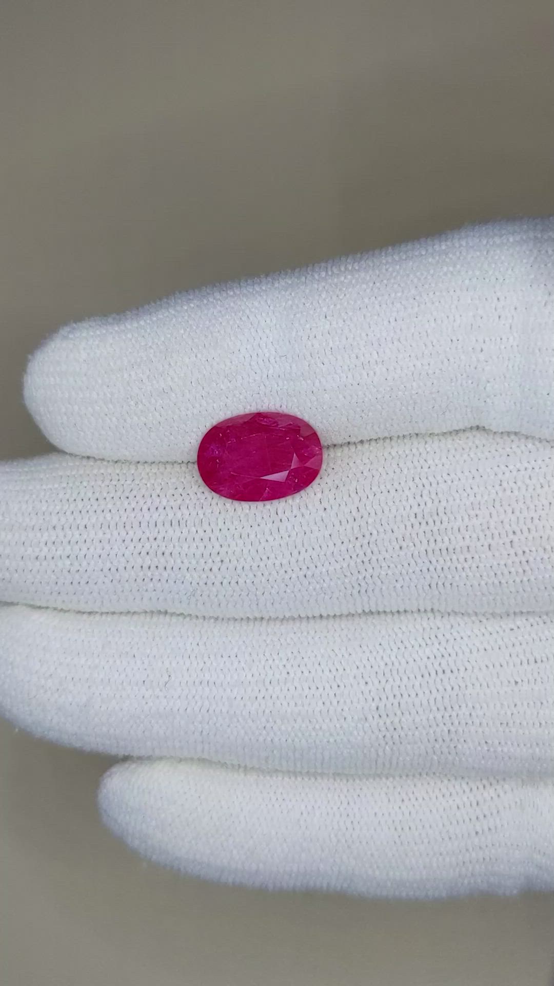 3.71 Ct. Ruby from Mozambique Size Video