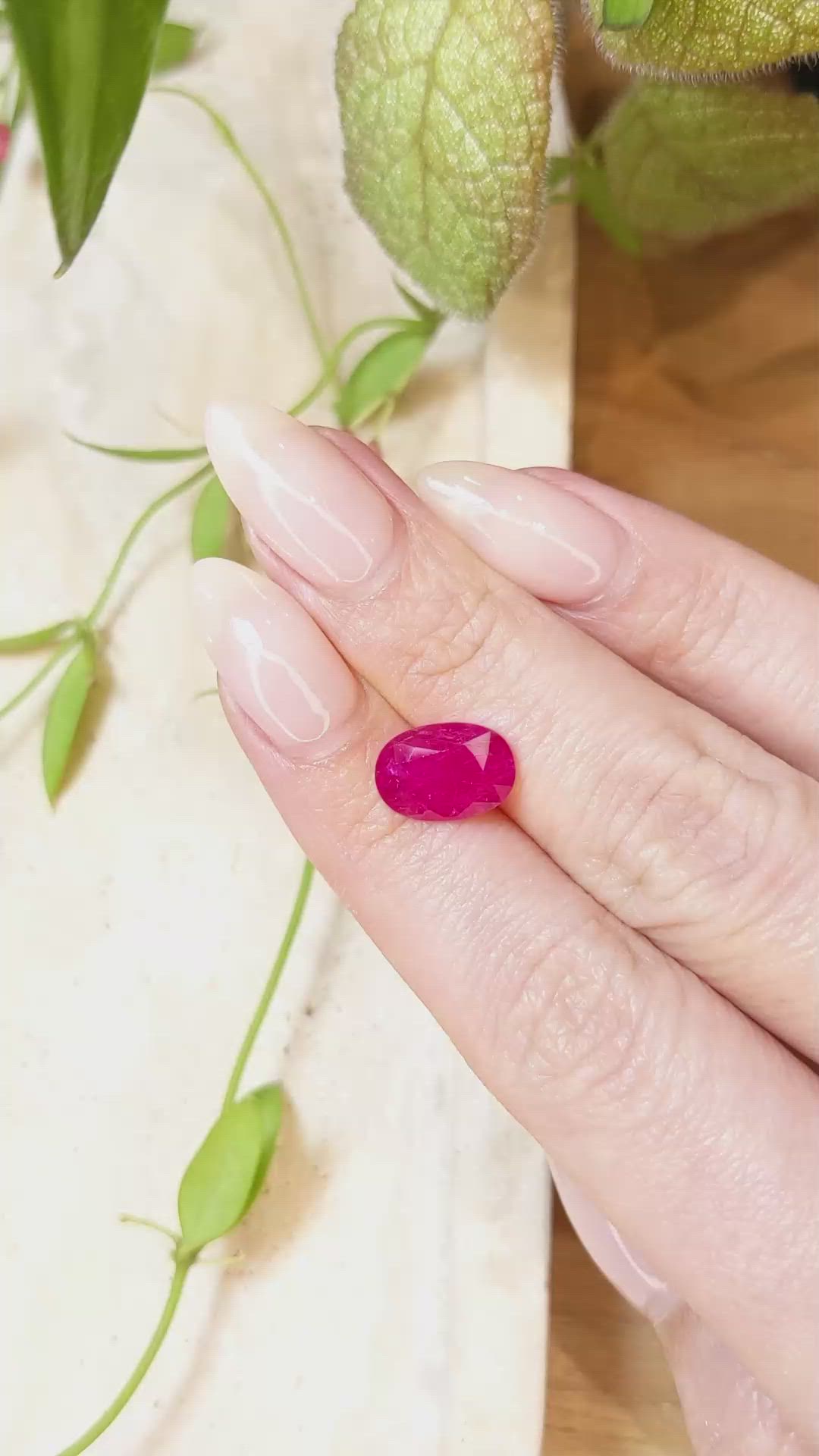 3.71 Ct. Ruby from Mozambique Size Video