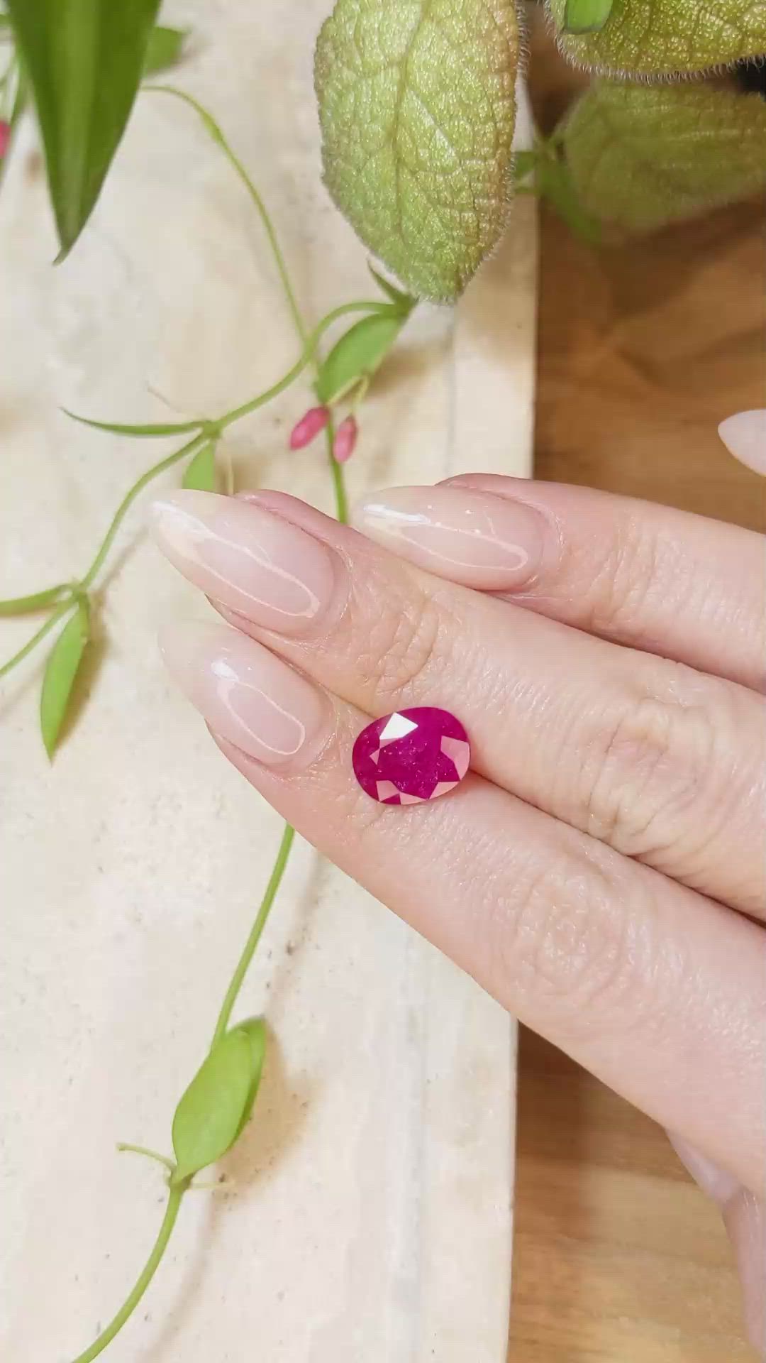 3.85 Ct. Ruby from Mozambique Size Video