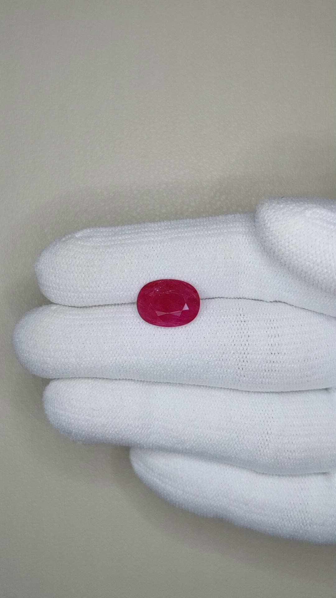 3.75 Ct. Ruby from Mozambique Size Video