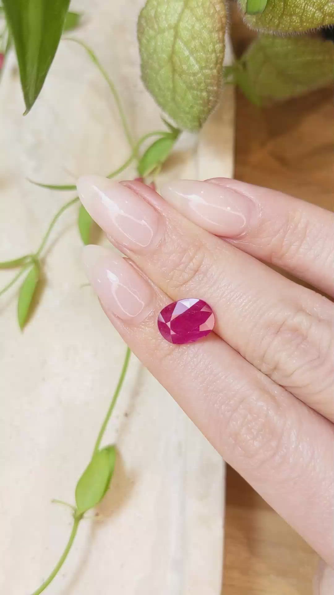 3.75 Ct. Ruby from Mozambique Size Video
