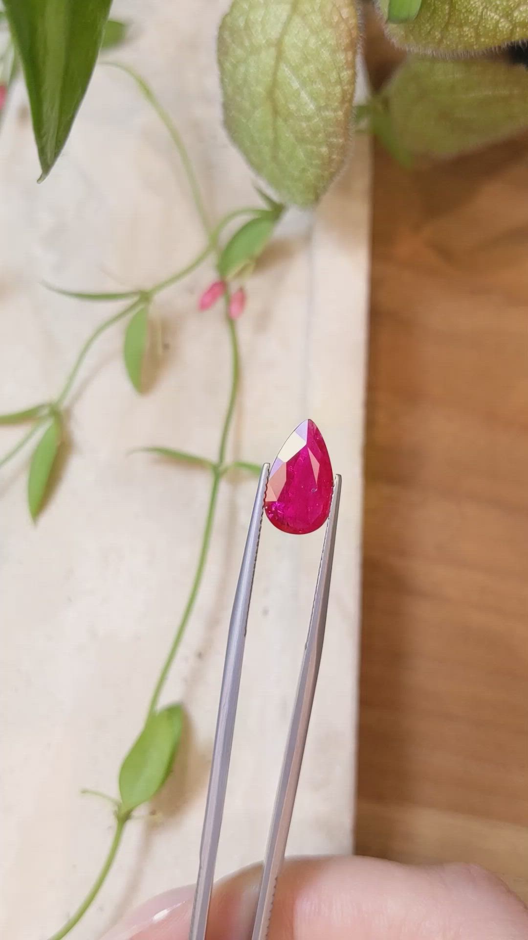 2.70 Ct. Ruby from Mozambique Size Video
