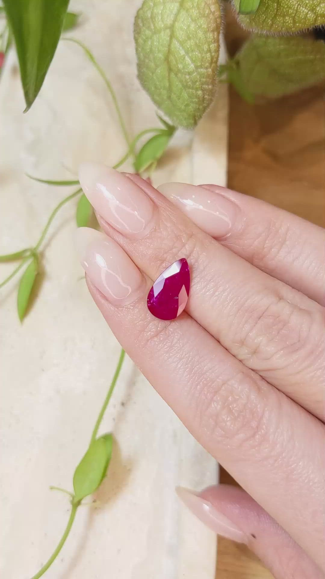 2.70 Ct. Ruby from Mozambique Size Video