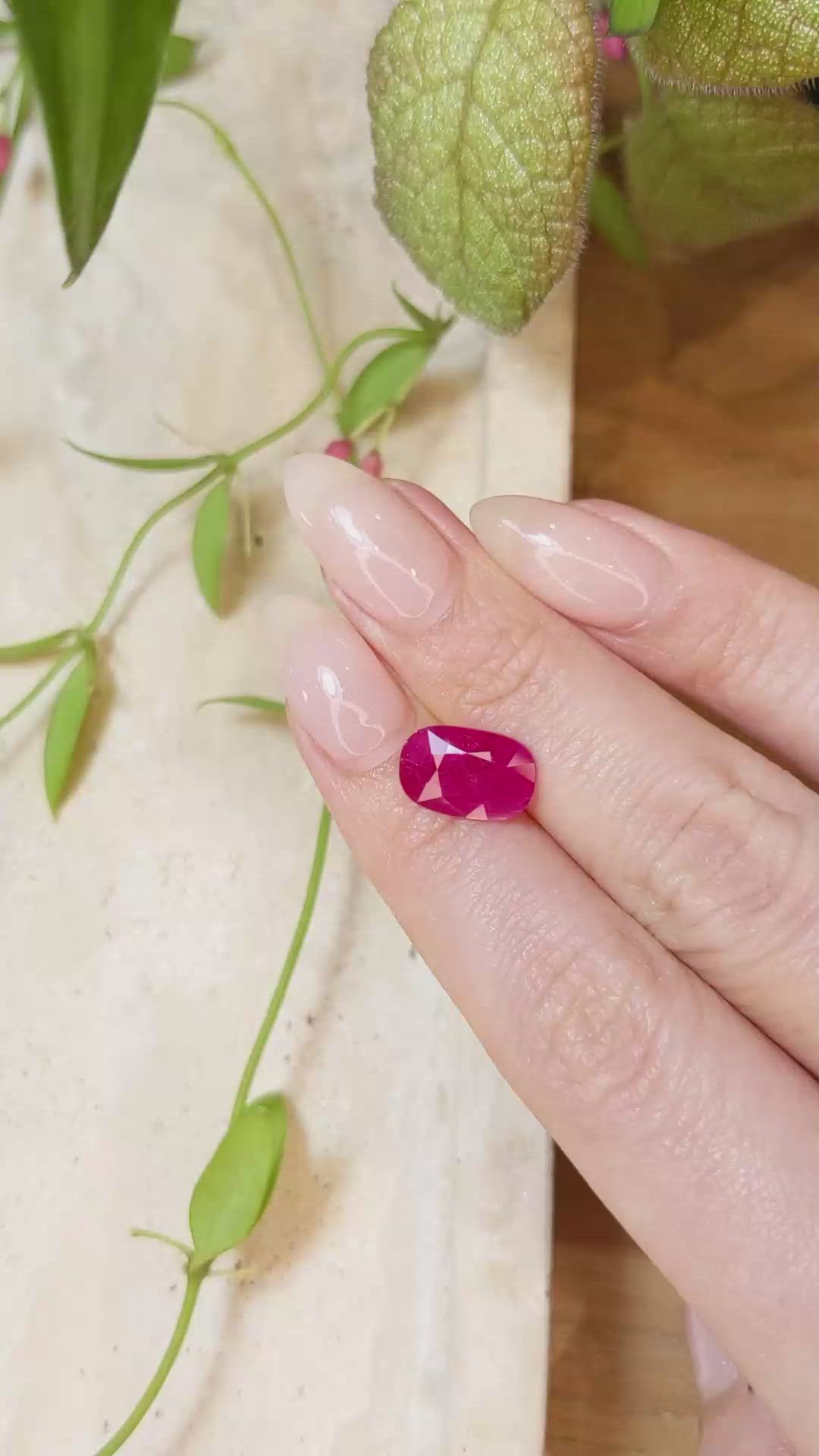 3.31 Ct. Ruby from Mozambique Size Video