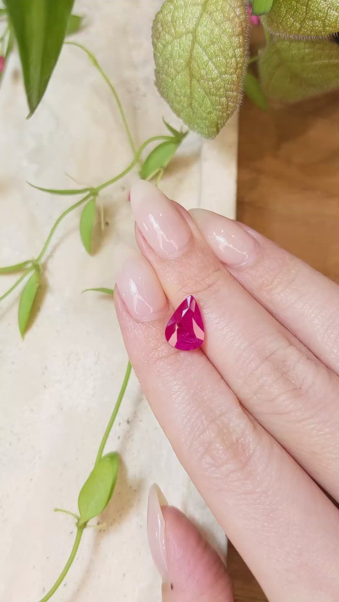 2.91 Ct. Ruby from Mozambique Size Video