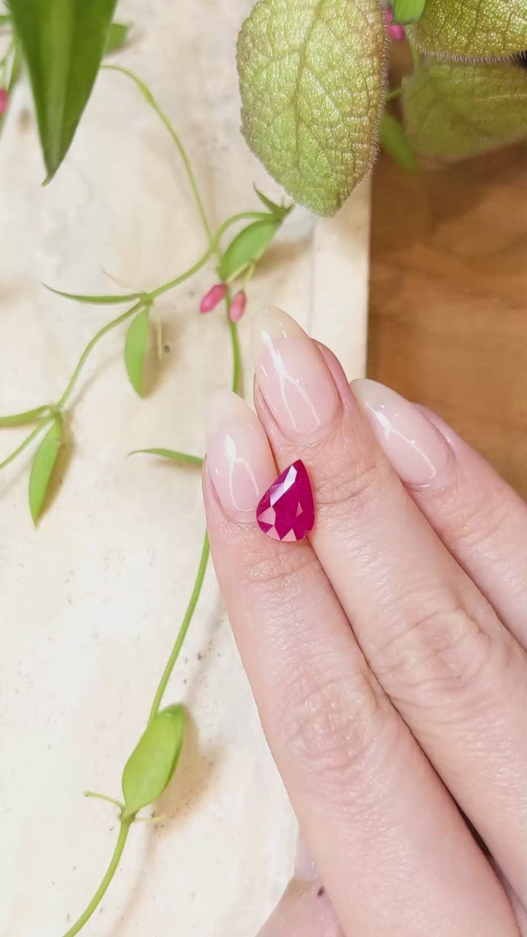 2.76 Ct. Ruby from Mozambique Size Video