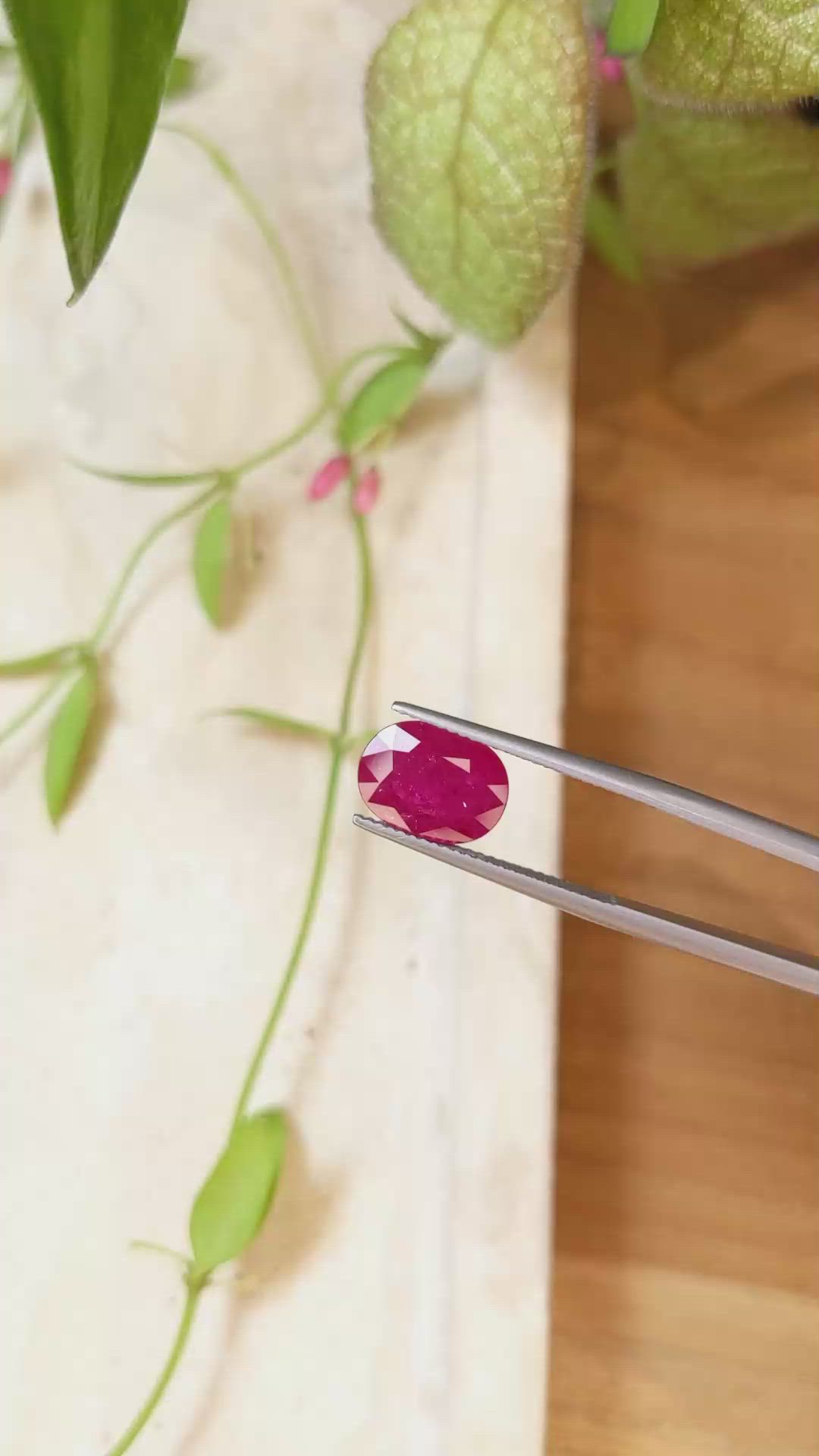 3.70 Ct. Ruby from Mozambique Size Video