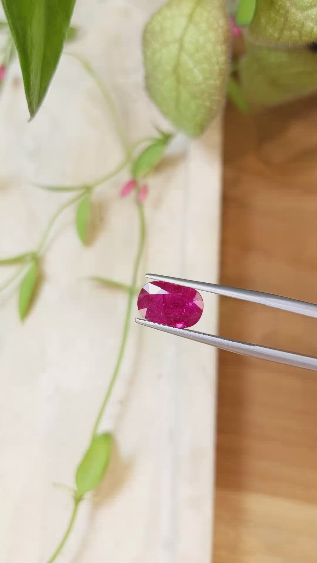 2.58 Ct. Ruby from Mozambique Size Video