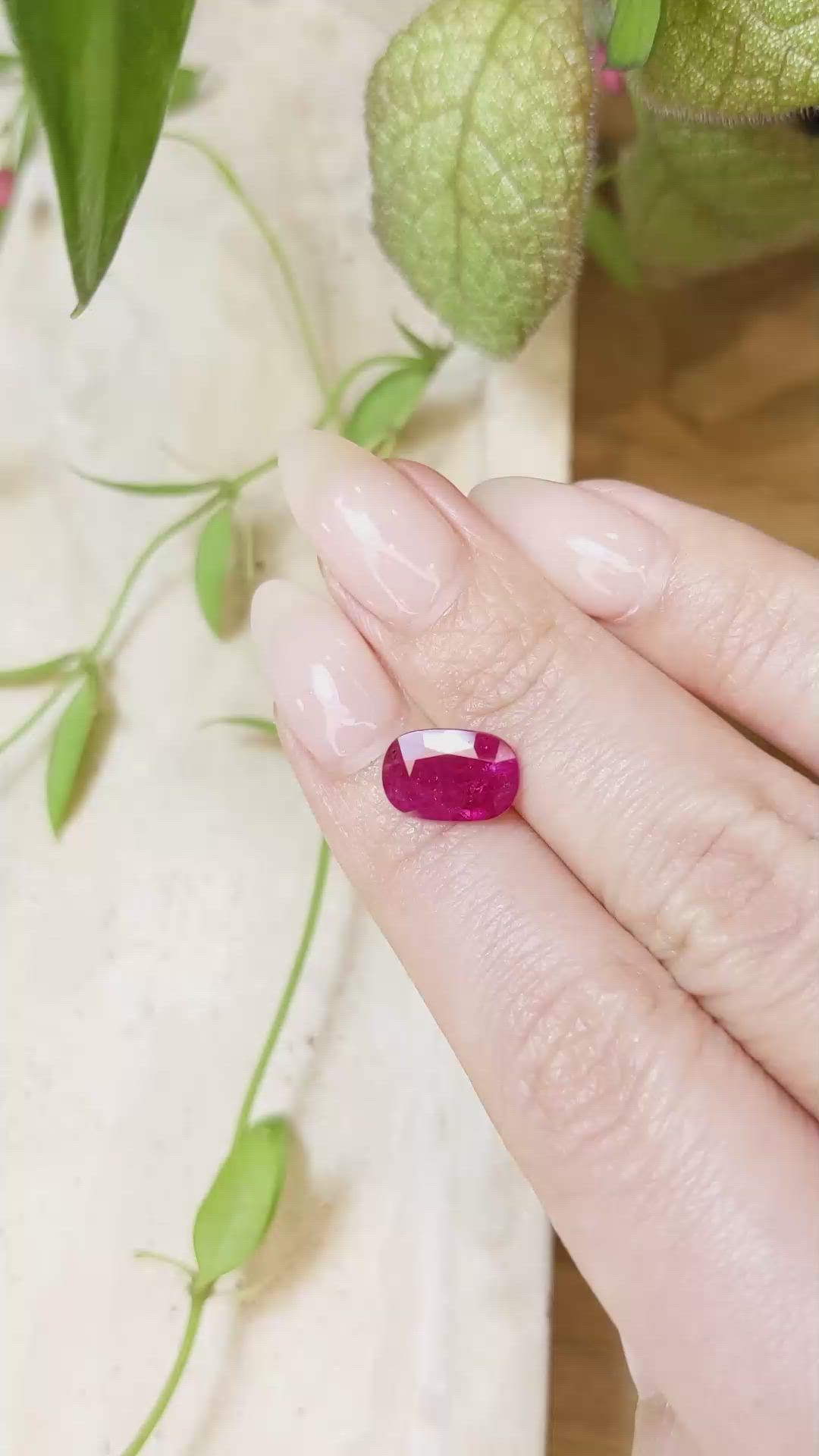2.58 Ct. Ruby from Mozambique Size Video