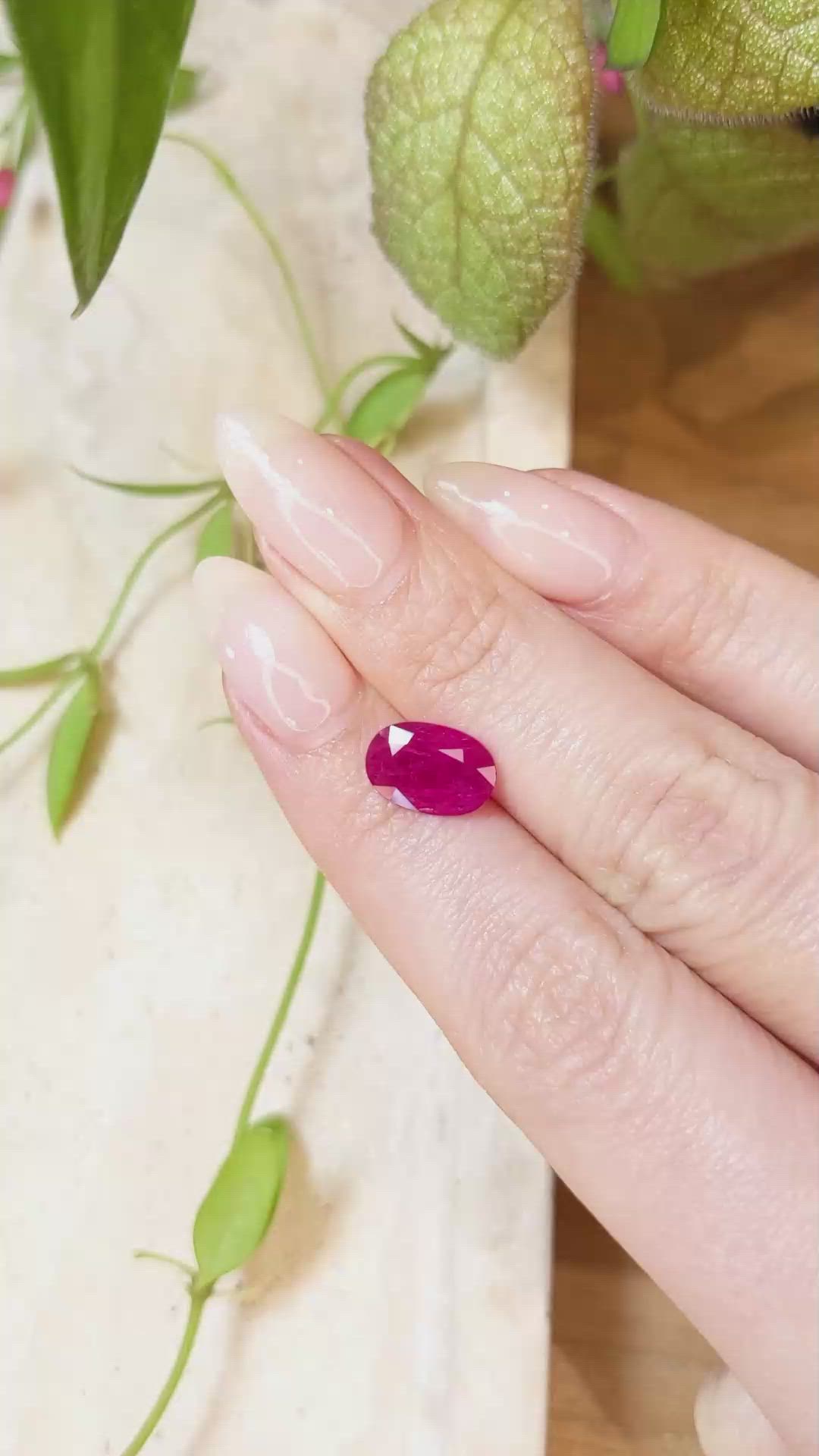 2.65 Ct. Ruby from Mozambique Size Video
