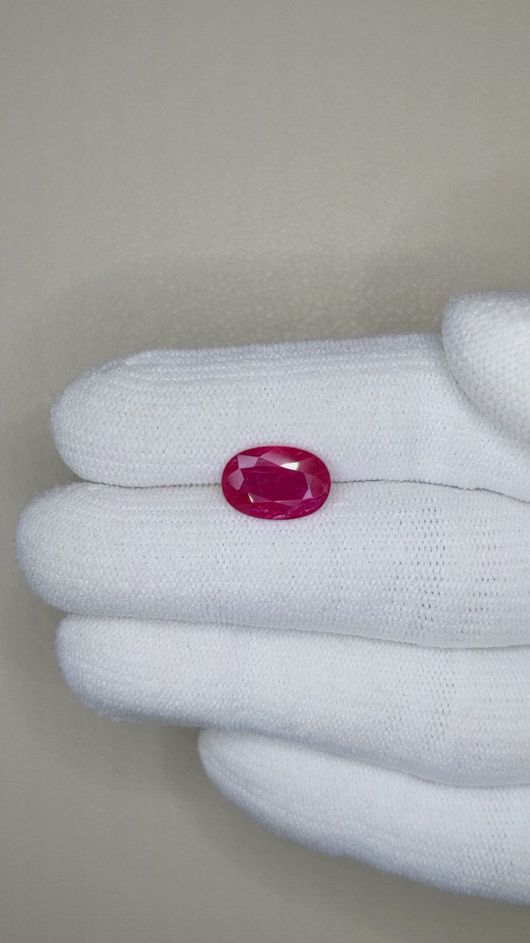 2.65 Ct. Ruby from Mozambique Size Video