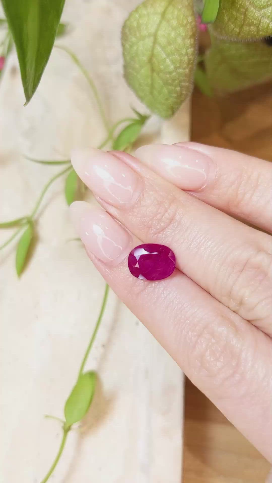 2.87 Ct. Ruby from Mozambique Size Video