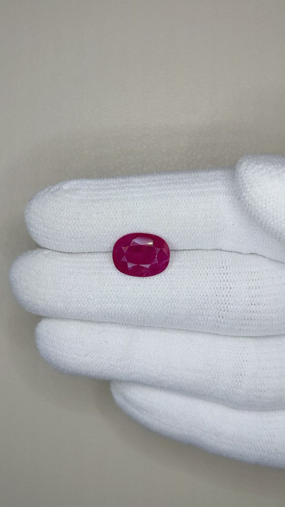 2.87 Ct. Ruby from Mozambique Size Video