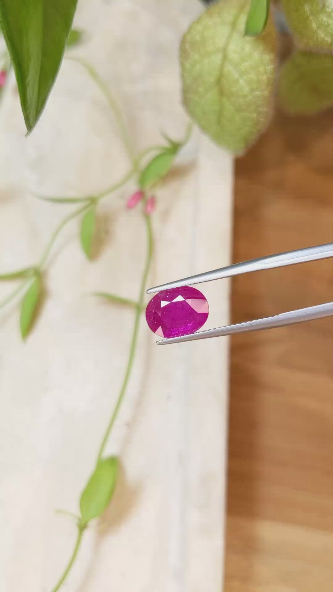 2.67 Ct. Ruby from Mozambique Size Video
