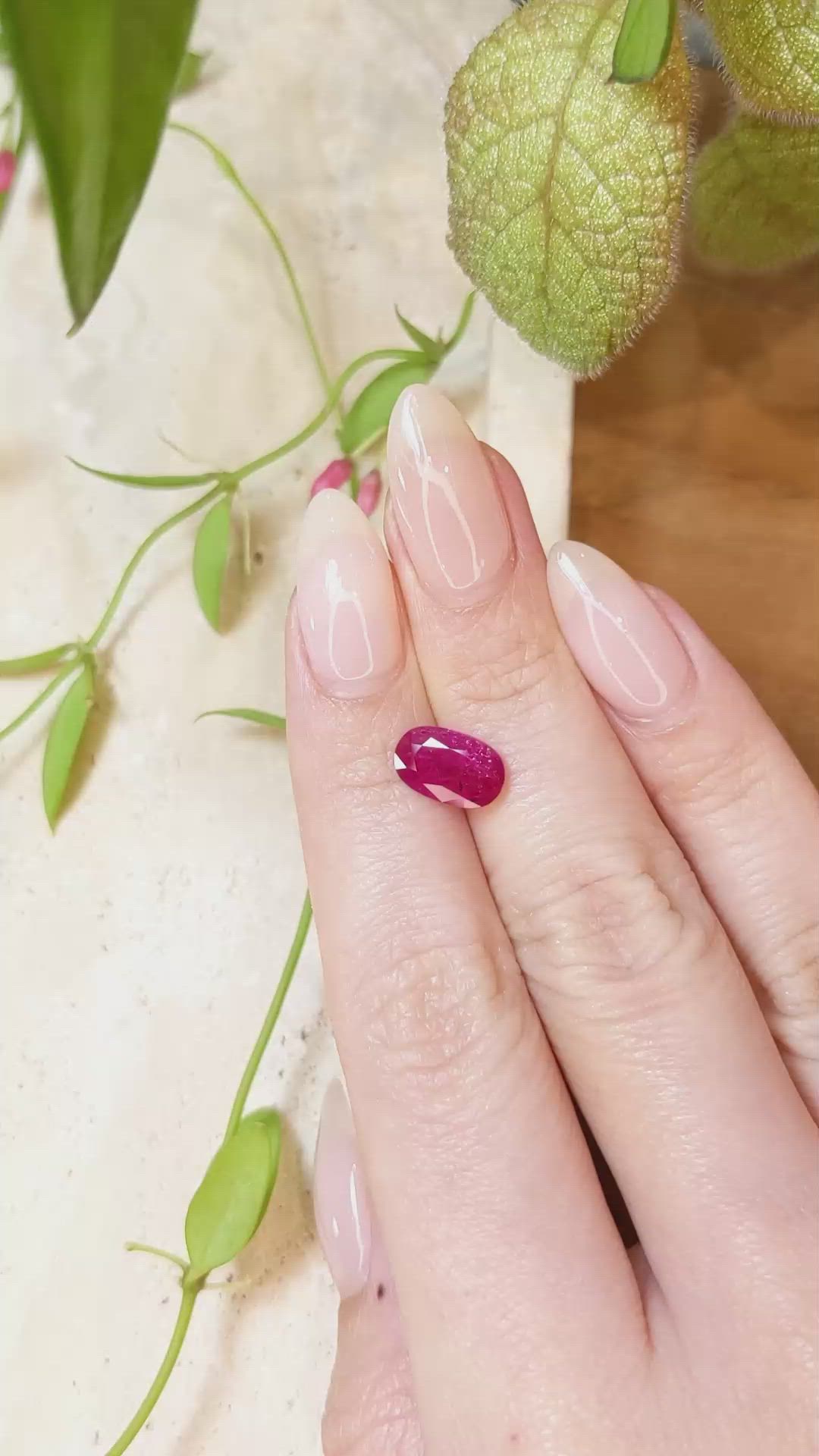 2.42 Ct. Ruby from Mozambique Size Video