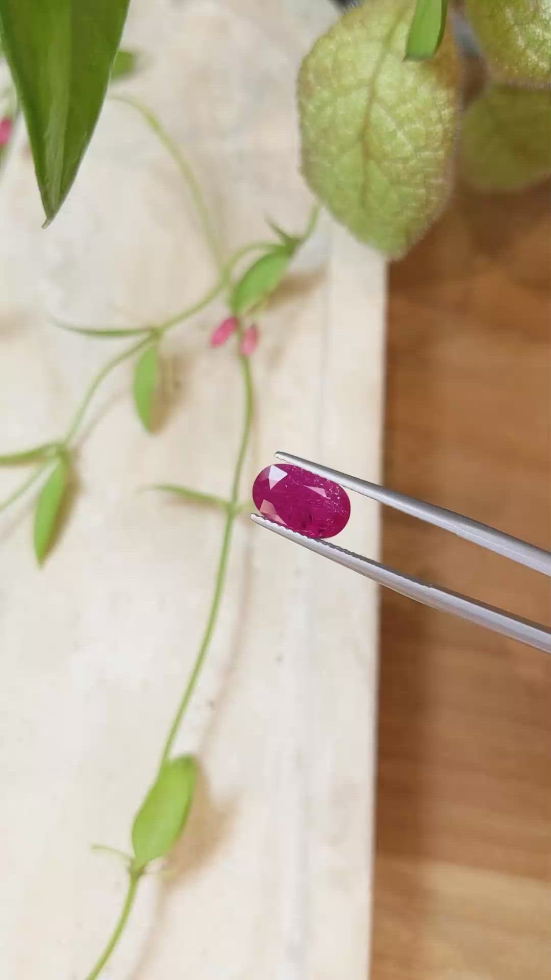 2.42 Ct. Ruby from Mozambique Size Video