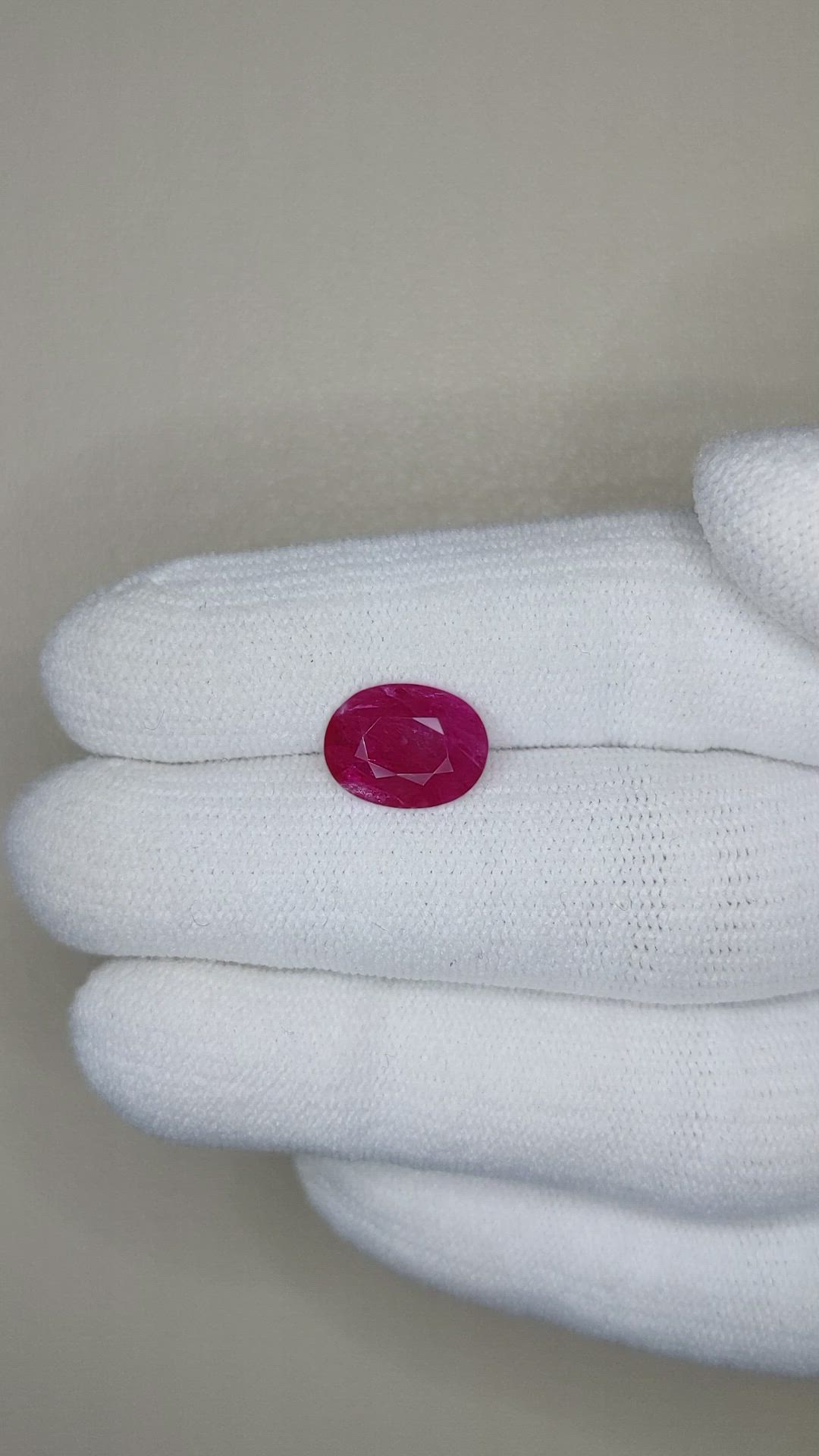 2.54 Ct. Ruby from Mozambique Size Video
