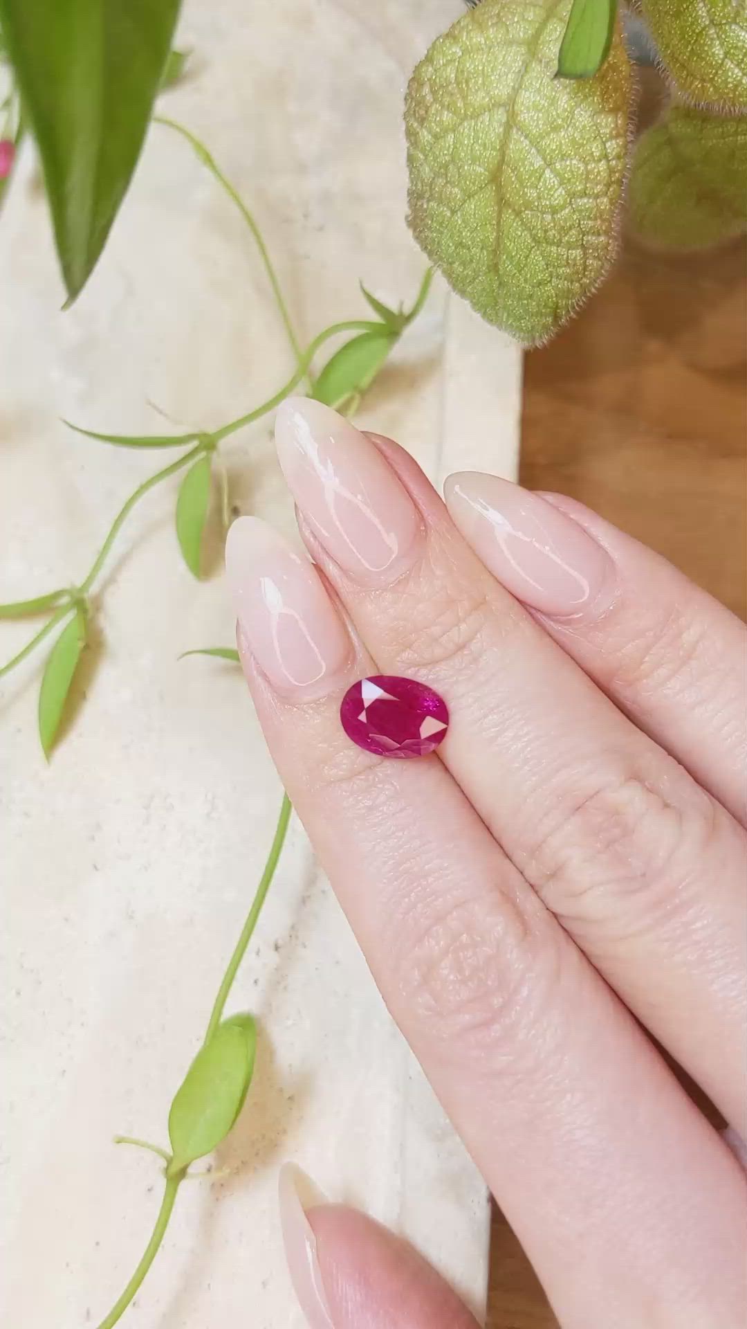 2.54 Ct. Ruby from Mozambique Size Video