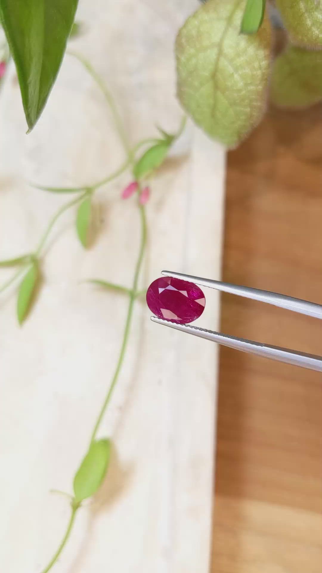 2.54 Ct. Ruby from Mozambique Size Video
