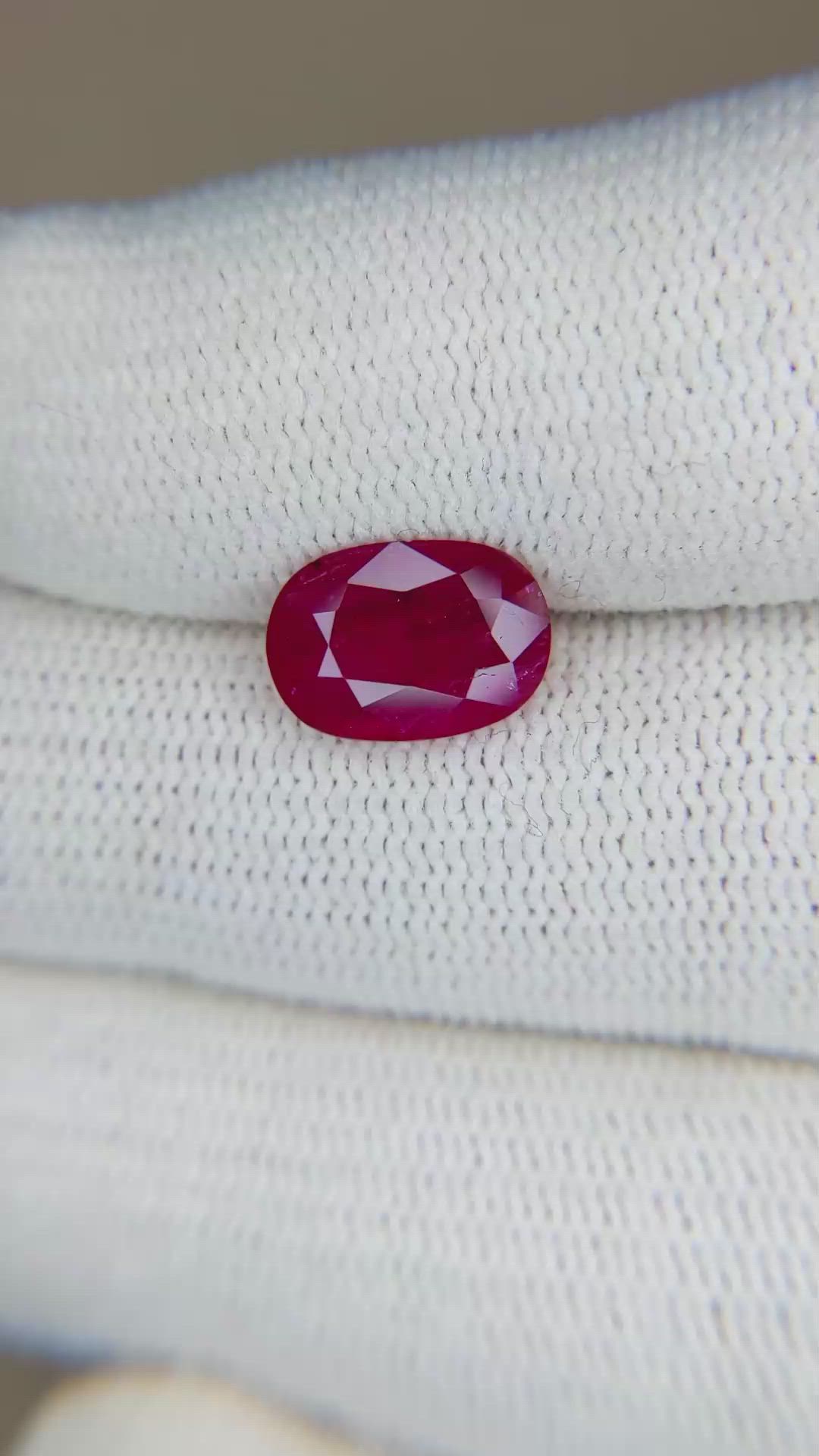 2.34 Ct. Ruby from Mozambique Size Video