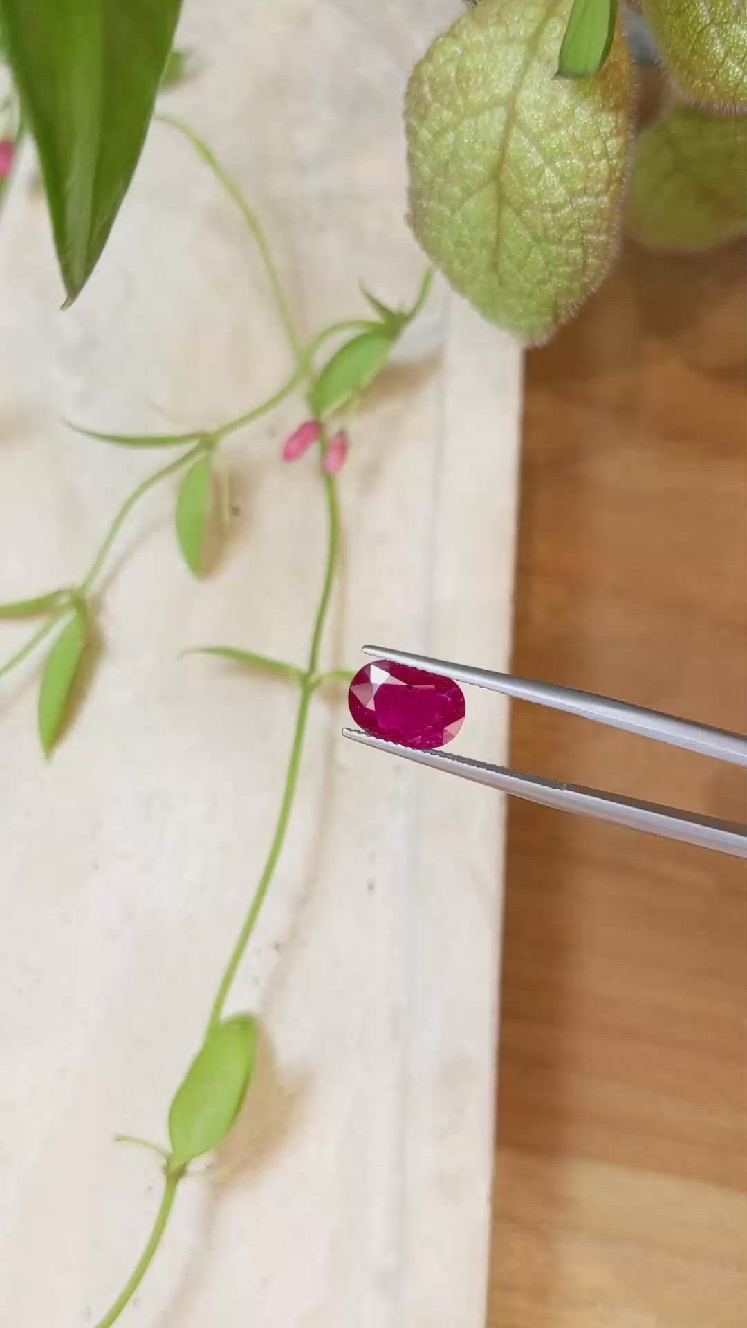2.34 Ct. Ruby from Mozambique Size Video