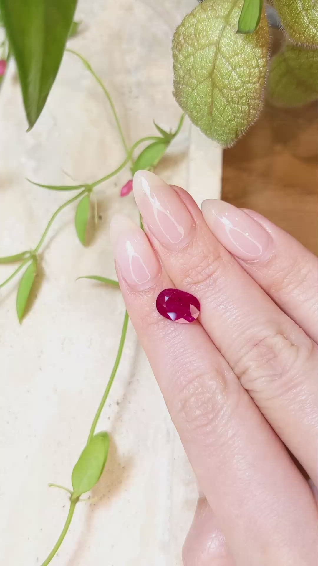 2.34 Ct. Ruby from Mozambique Size Video