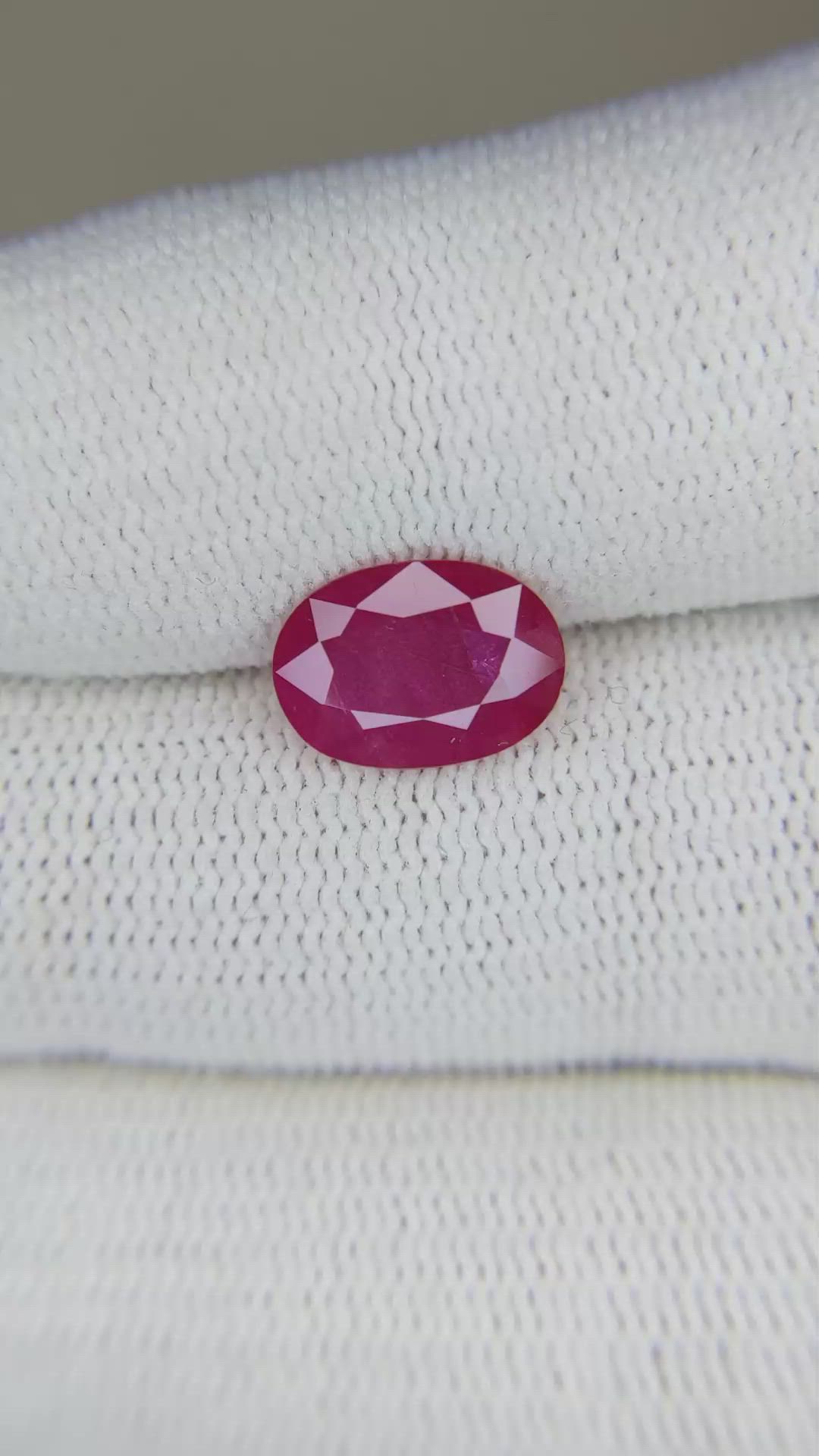 2.57 Ct. Ruby from Mozambique Size Video