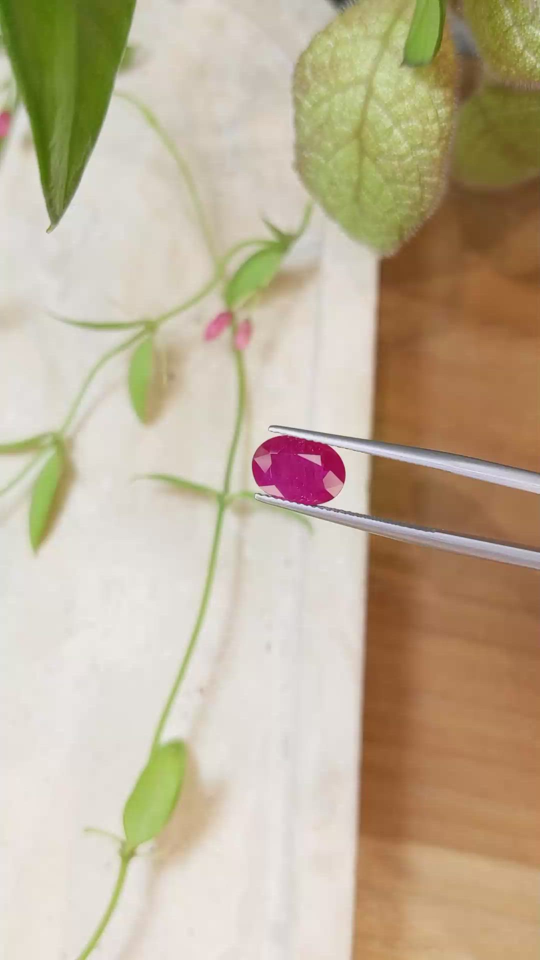 2.57 Ct. Ruby from Mozambique Size Video