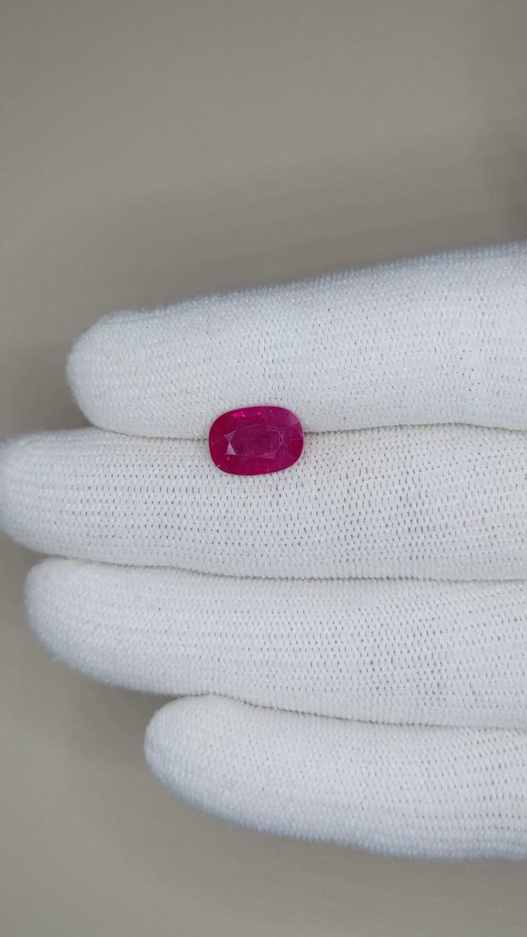 3.13 Ct. Ruby from Mozambique Size Video
