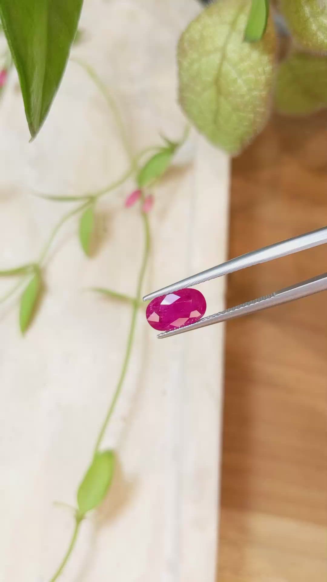 2.51 Ct. Ruby from Mozambique Size Video