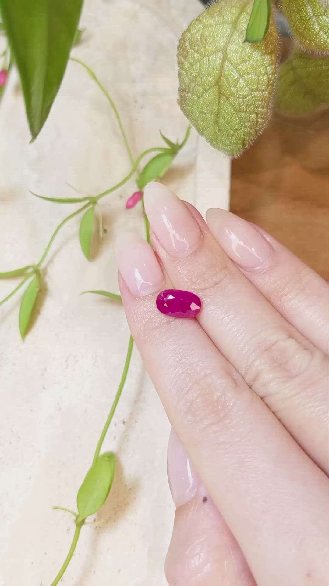 2.51 Ct. Ruby from Mozambique Size Video