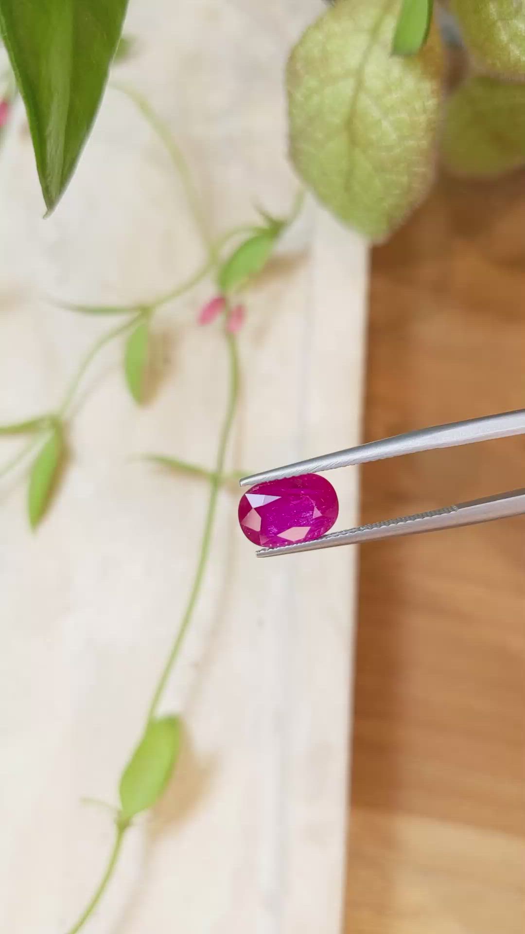 2.62 Ct. Ruby from Mozambique Size Video