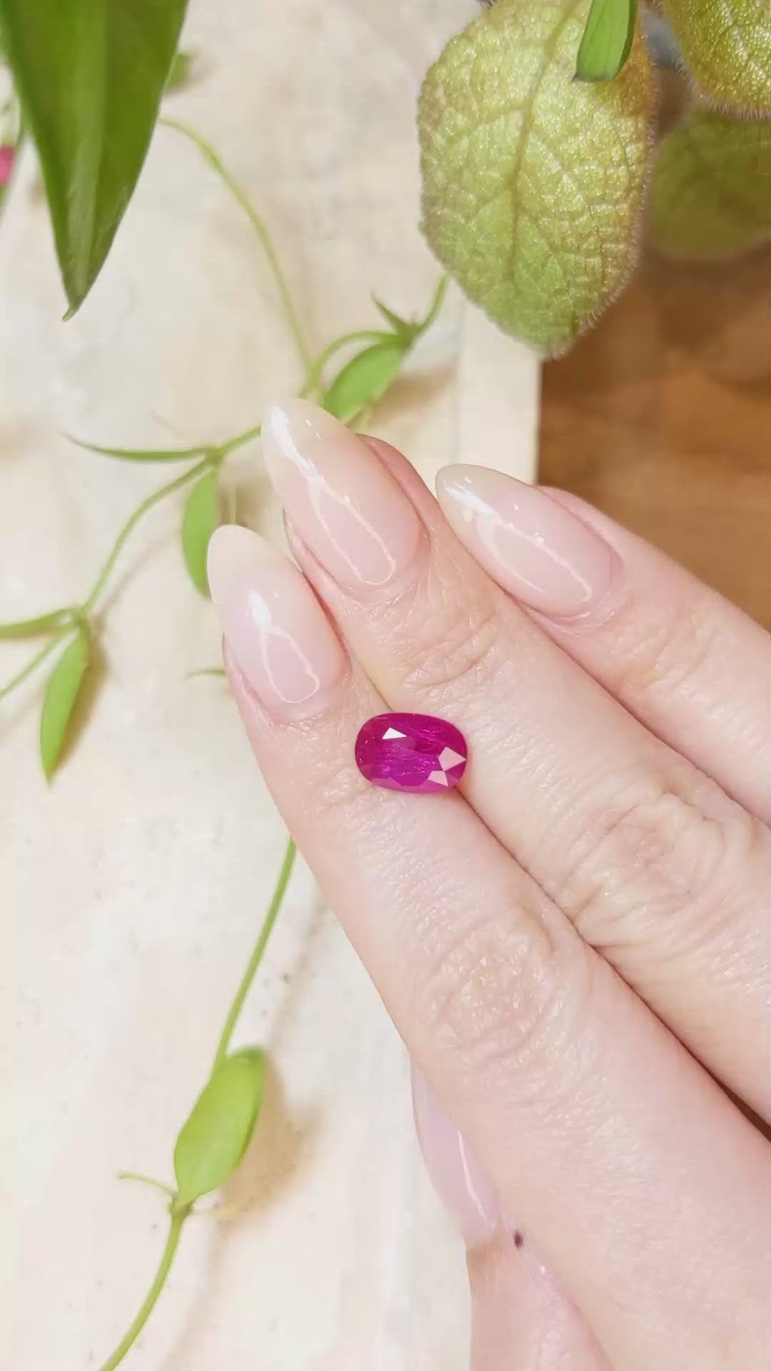 2.62 Ct. Ruby from Mozambique Size Video