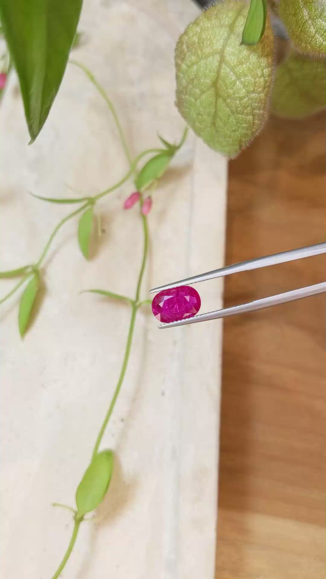 2.05 Ct. Ruby from Mozambique Size Video