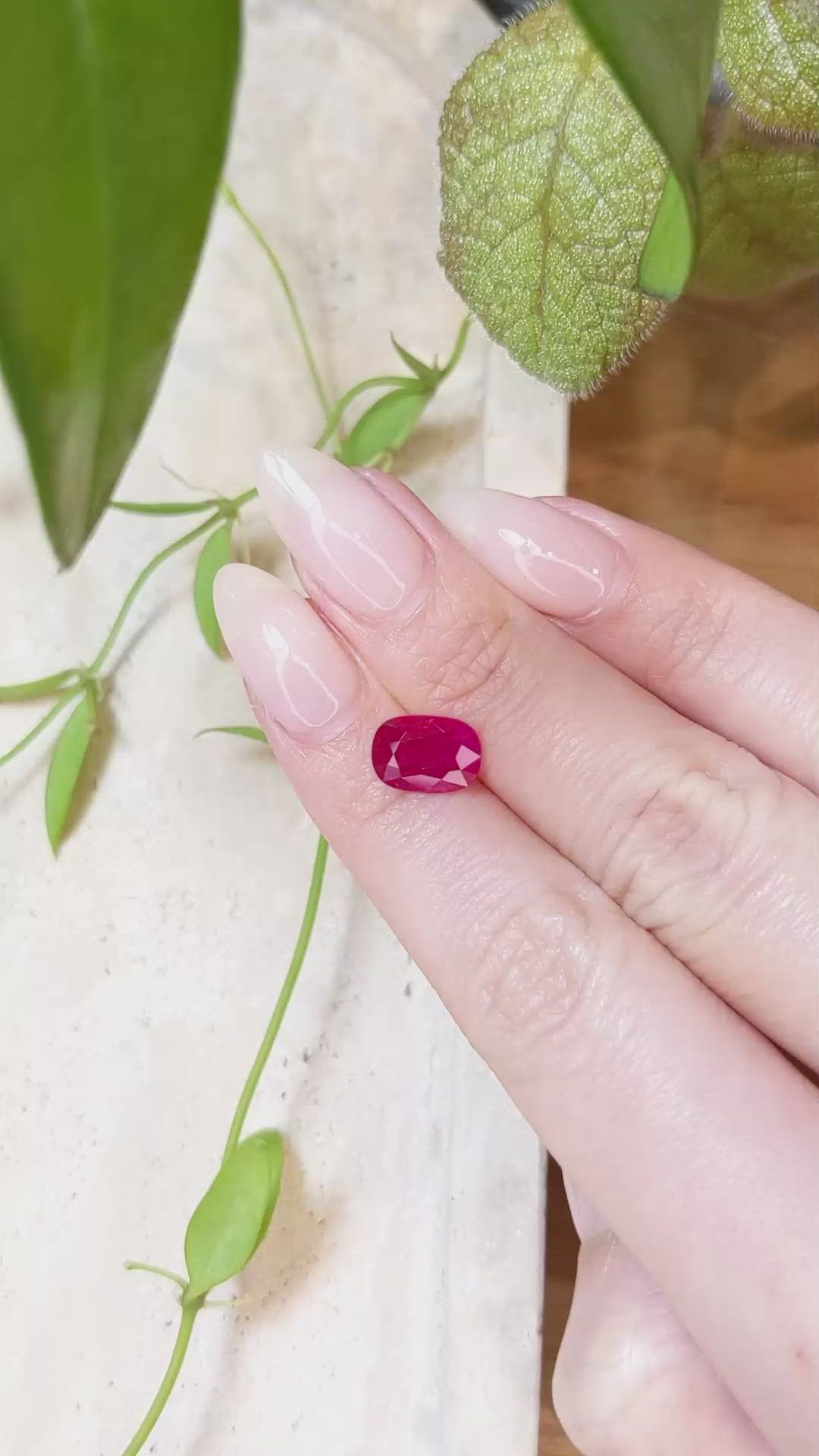 2.41 Ct. Ruby from Mozambique Size Video