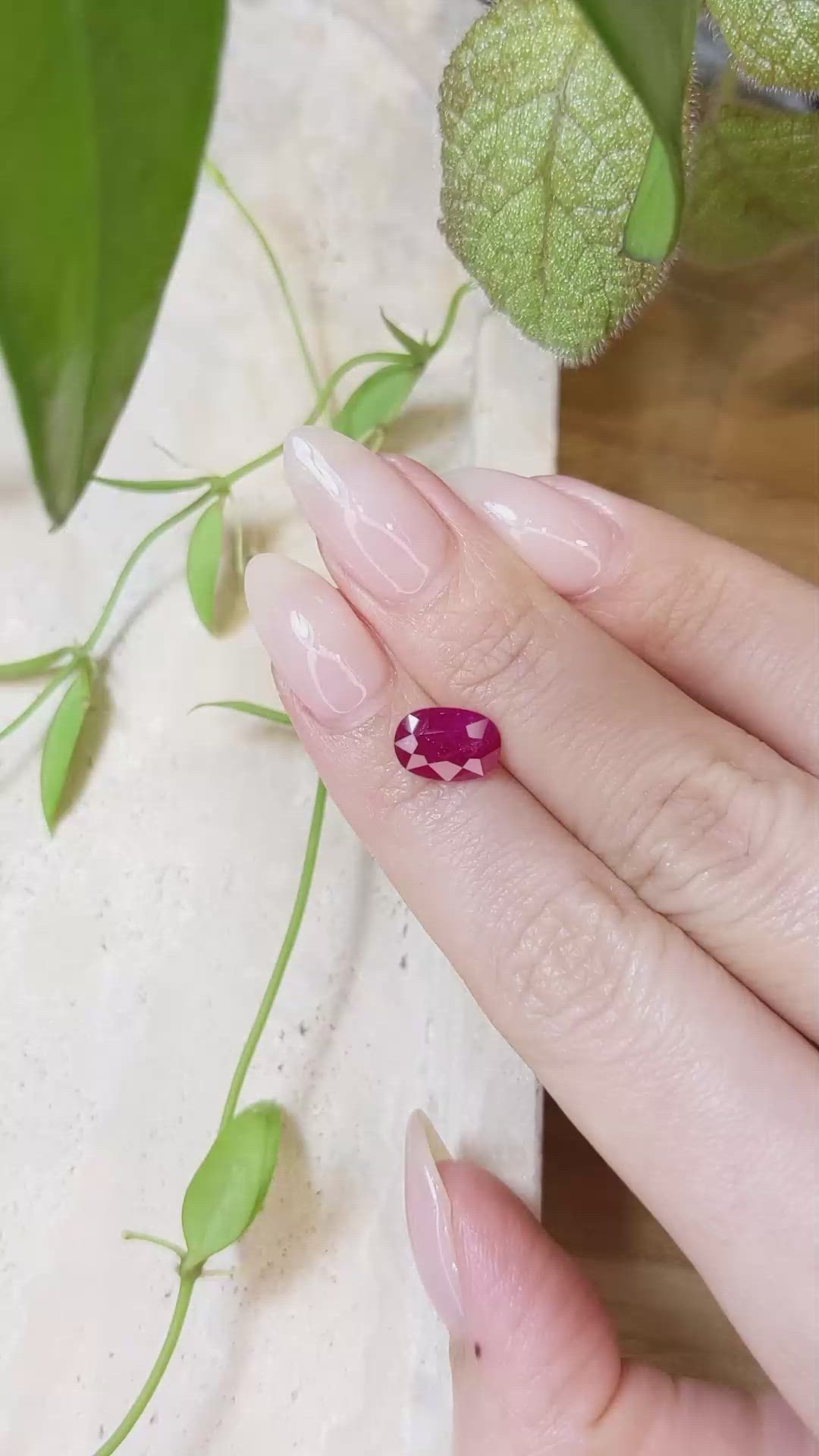 2.21 Ct. Ruby from Mozambique Size Video