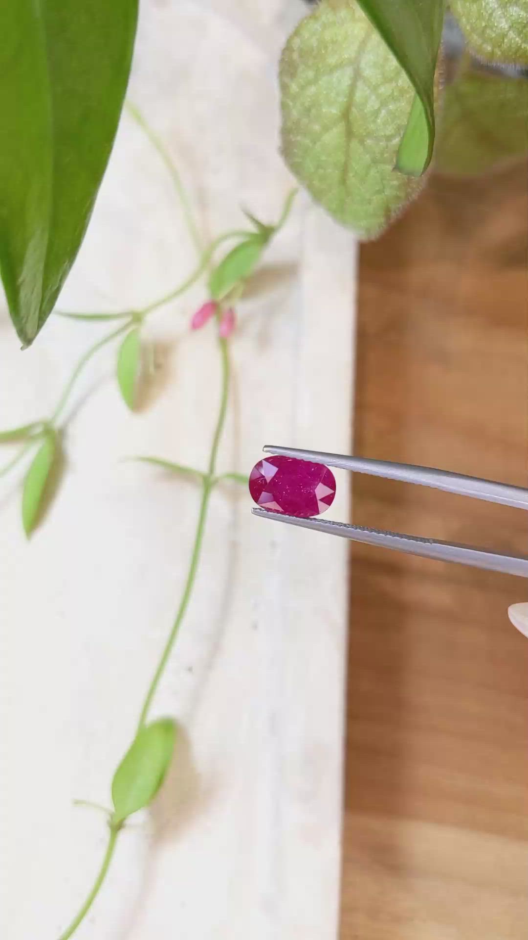 2.21 Ct. Ruby from Mozambique Size Video