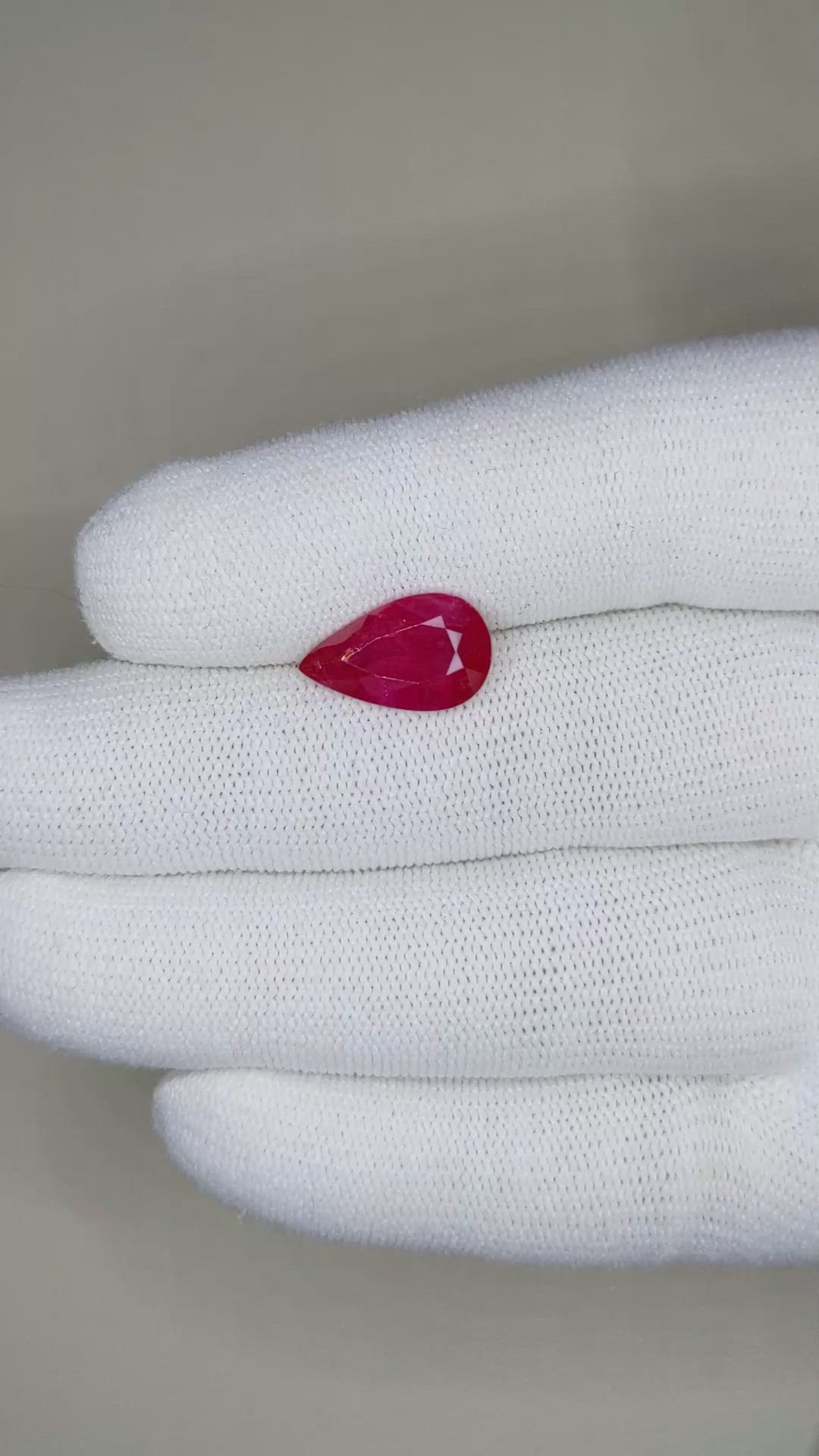 5.08 Ct. Ruby from Mozambique Size Video