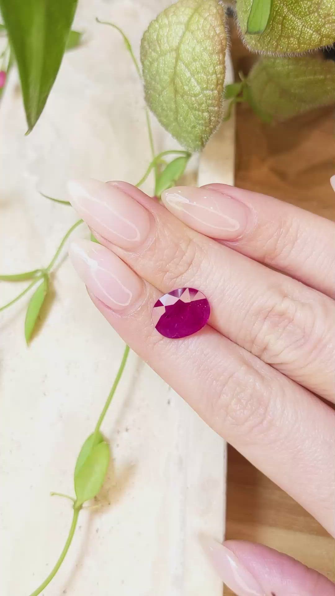 4.03 Ct. Ruby from Mozambique Size Video