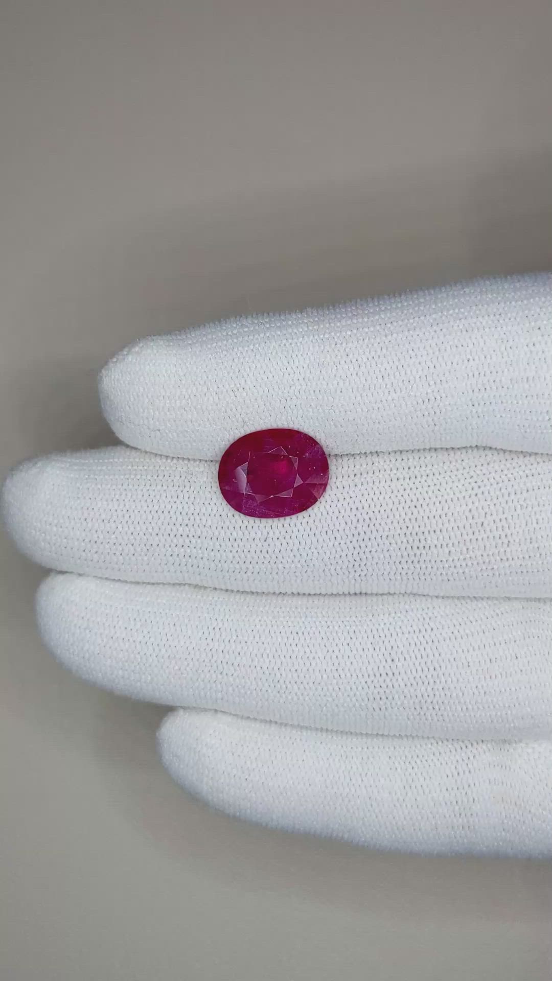4.03 Ct. Ruby from Mozambique Size Video