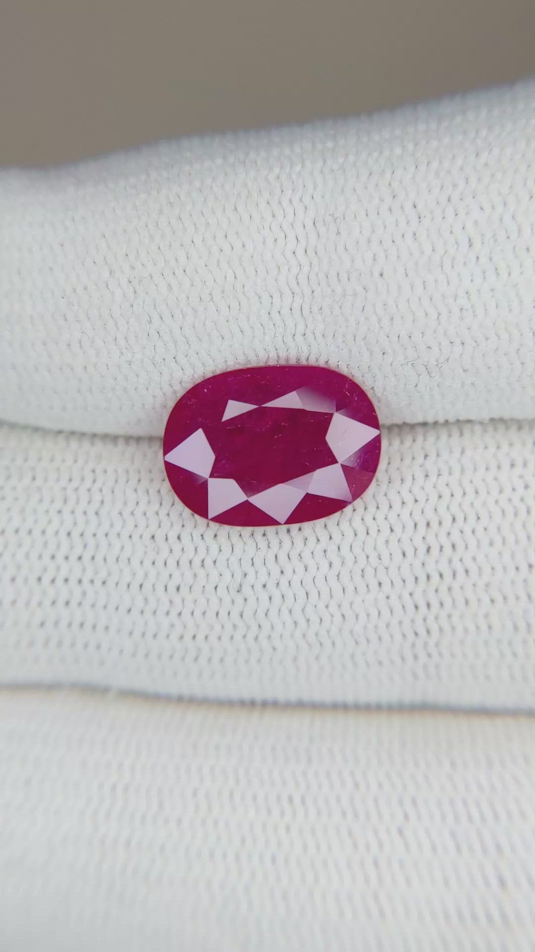 3.93 Ct. Ruby from Mozambique Size Video