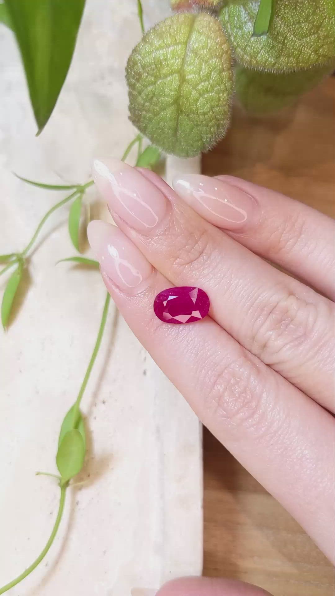 3.62 Ct. Ruby from Mozambique Size Video