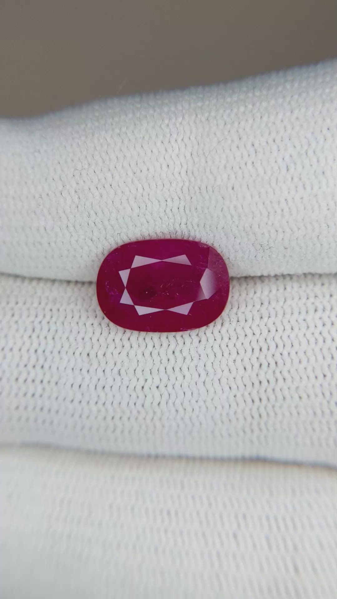 3.70 Ct. Ruby from Mozambique Size Video