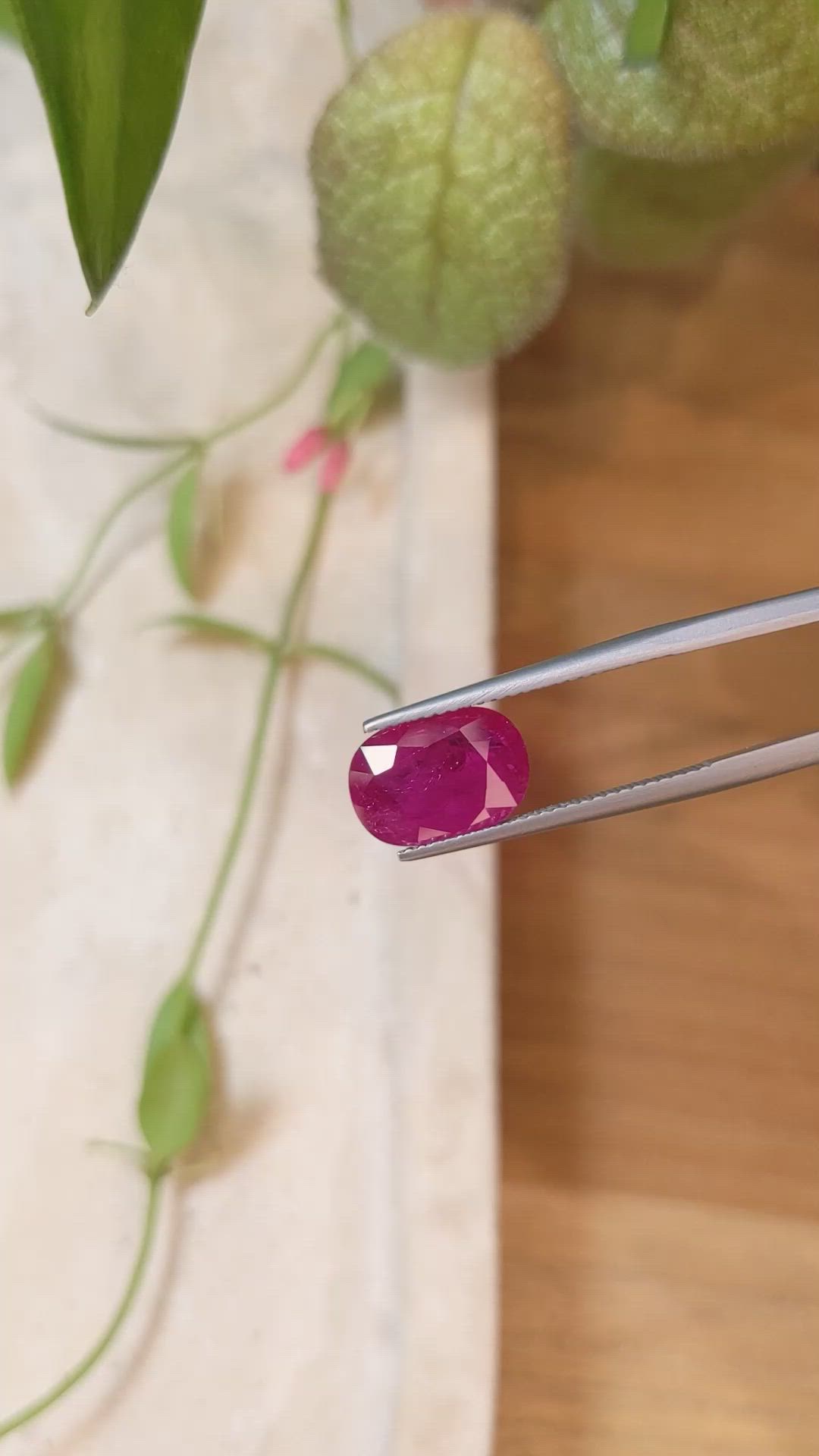 3.70 Ct. Ruby from Mozambique Size Video