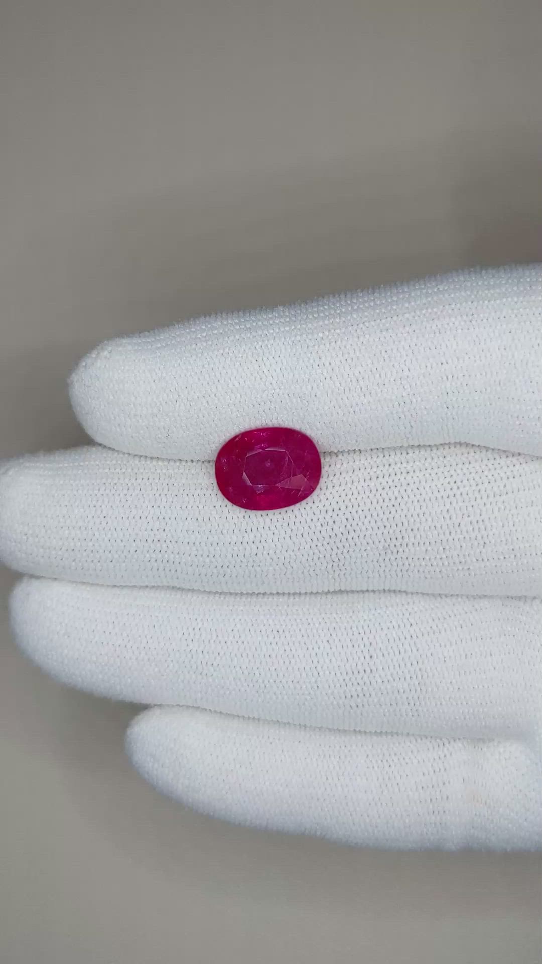 5.04 Ct. Ruby from Mozambique Size Video