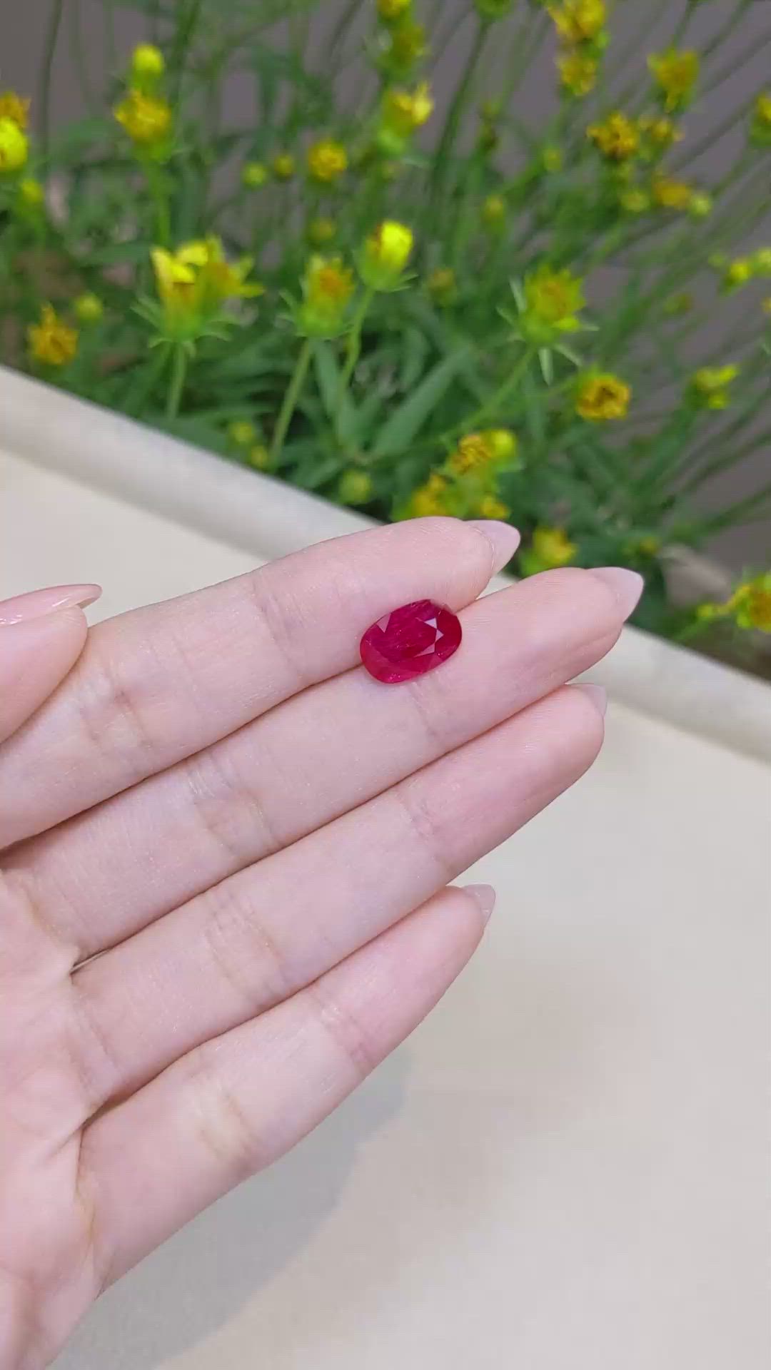 3.20 Ct. Ruby from Mozambique Size Video