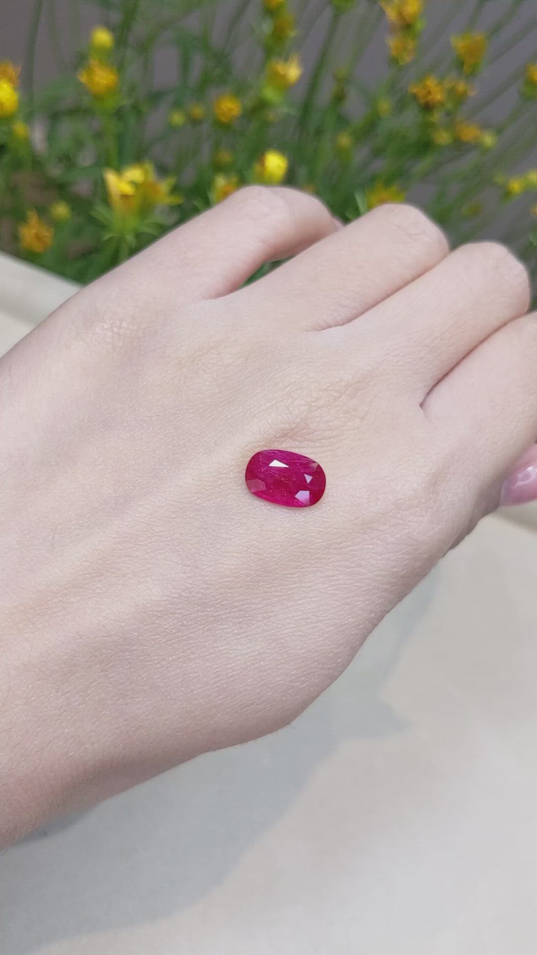 3.20 Ct. Ruby from Mozambique Size Video